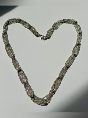 Sterling Silver Multi-Strand Mesh Necklace - Silver Deal of the Day